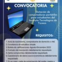 CONVOCATORIA PARA DONACIÓN DE COMPUTADORAS DEL AYUNTAMIENTO DE TIZIMÍN A ESTUDIANTES DEL INSTITUTO TECNOLÓGICO DE TIZIMÍN