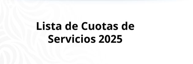 LISTA DE CUOTAS DE SERVICIOS 2025
